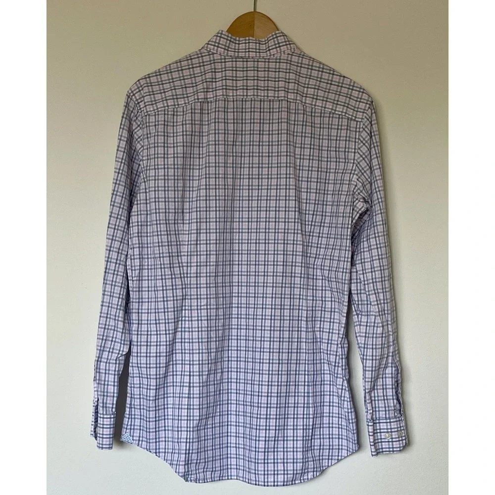 Banana Republic Mens Plaid Grant Slim Fit Shirt Size M Career Work Metting Fun